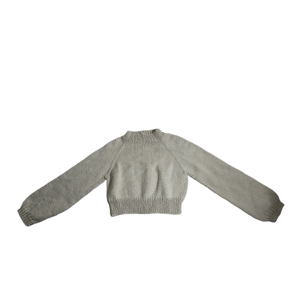 Hand knit cropped sweatshirt women’s